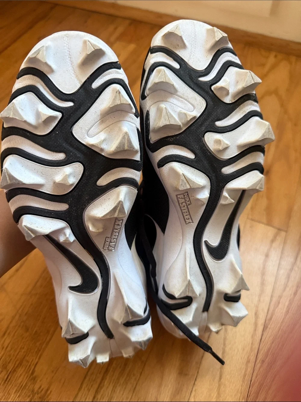 Nike Black and White Vapor football Cleats